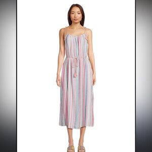 Time and Tru - NWT TIE SHOULDER MIDI DRESS